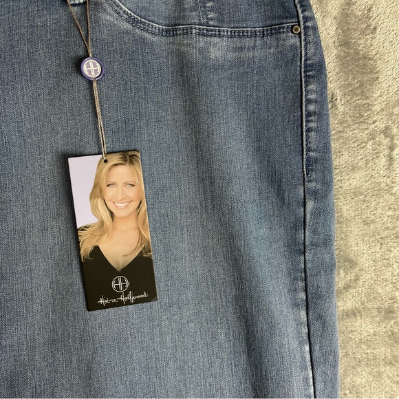 Hot in Hollywood NWT Silky Denim Pull On Bootcut Jeans 2XT Vital Stretch Tech - Picture 4 of 14